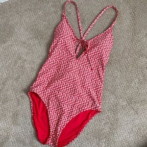 Aerie strappy tie back one piece size L